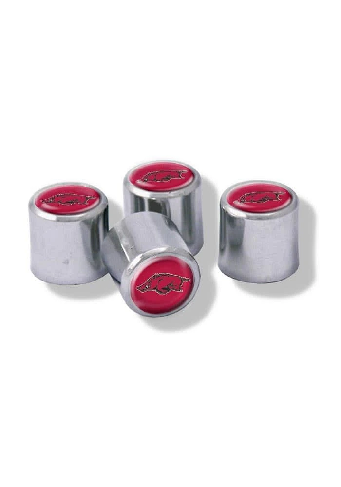 Arkansas Razorbacks 4 Pack Auto Accessory Valve Stem Cap
