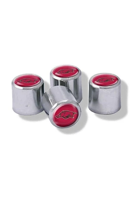 Arkansas Razorbacks 4 Pack Auto Accessory Valve Stem Cap