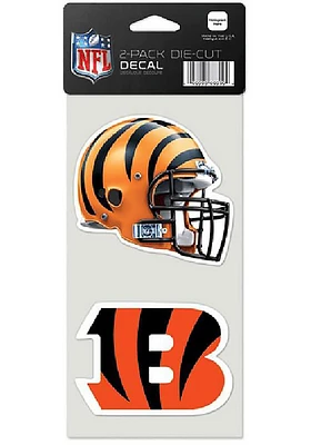 Cincinnati Bengals 2pk Ultra Auto Decal - Orange