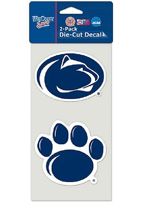 Penn State Nittany Lions 2PK Die Cut Auto Decal - Navy Blue