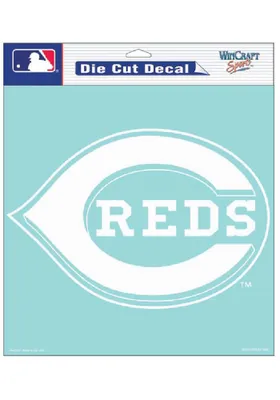 Cincinnati Reds 8x8 White Auto Decal - White