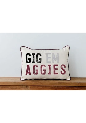 Texas A&M Aggies Corded Slogan Throw Pillow Throw Pillow - Maroon