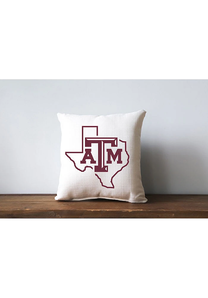 Texas A&M Aggies Plain Logo Throw Pillow Throw Pillow - Maroon