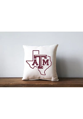 Texas A&M Aggies Plain Logo Throw Pillow Throw Pillow - Maroon