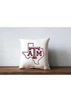 Texas A&M Aggies Plain Logo Throw Pillow Throw Pillow - Maroon