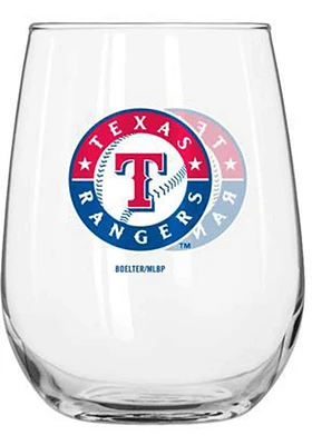 Texas Rangers 16Oz Curved Stemless Wine Glass - White
