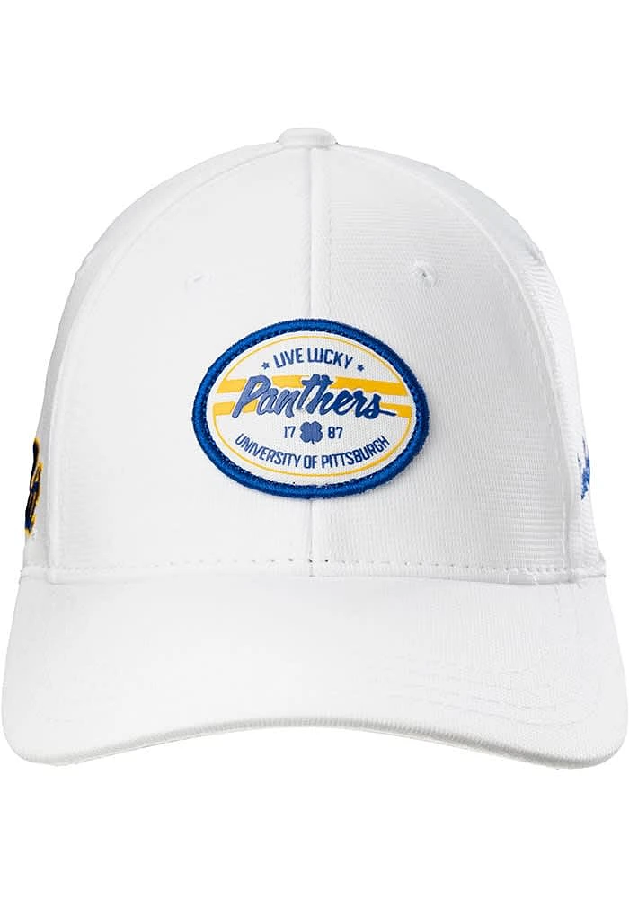 Black Clover Pitt Panthers Mens White Force Flex Hat