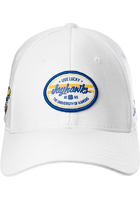 Black Clover Kansas Jayhawks Mens White Force Flex Hat