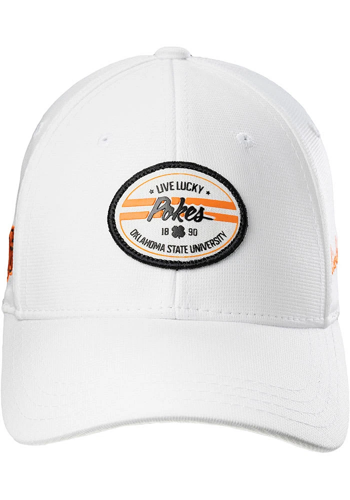 Black Clover Oklahoma State Cowboys Mens White Force Flex Hat