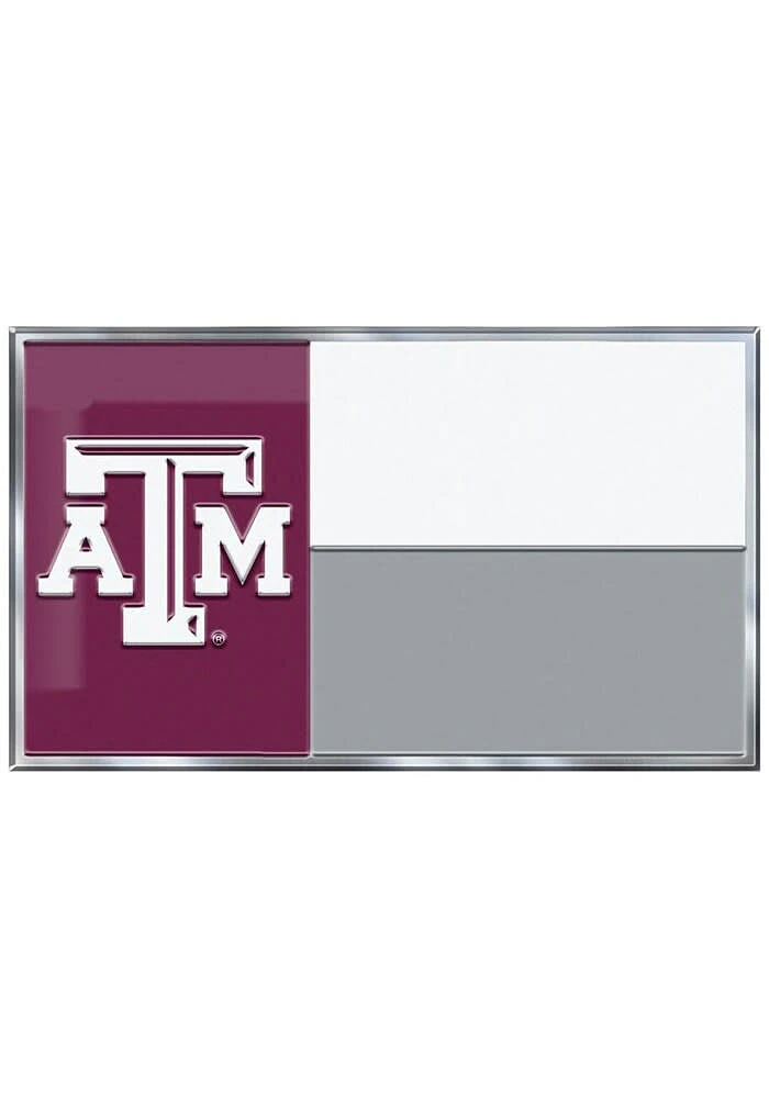 Sports Licensing Solutions Texas A&M Aggies Aluminum Car Emblem - Maroon