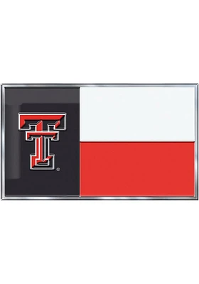 Sports Licensing Solutions Texas Tech Red Raiders Aluminum Graphic Car Emblem - Red