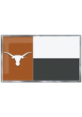 Sports Licensing Solutions Texas Longhorns Aluminum Design Car Emblem - Burnt Orange