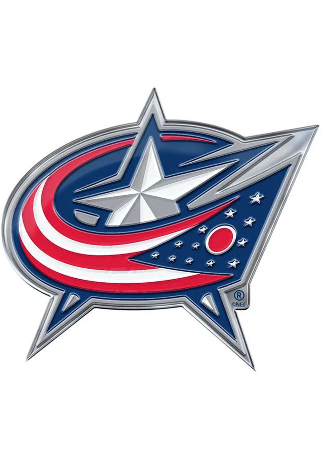 Sports Licensing Solutions Columbus Blue Jackets Plastic Car Emblem - Blue