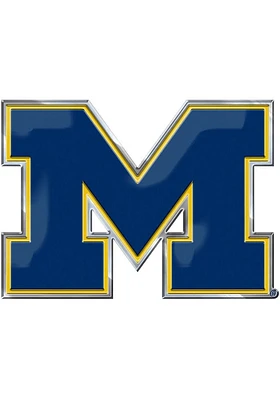 Sports Licensing Solutions Michigan Wolverines Aluminum Color Design Car Emblem - Blue