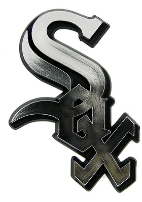 Sports Licensing Solutions Chicago White Sox Molded Chrome Car Emblem - White