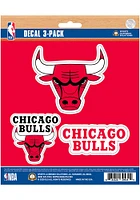 Sports Licensing Solutions Chicago Bulls 3 pk Auto Decal - Red
