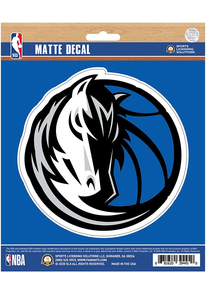 Sports Licensing Solutions Dallas Mavericks Matte Auto Decal - Blue