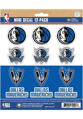 Sports Licensing Solutions Dallas Mavericks 12 pk Mini Auto Decal - Blue