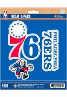 Sports Licensing Solutions Philadelphia 76ers 3 pk Auto Decal - Blue