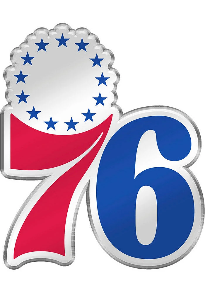 Sports Licensing Solutions Philadelphia 76ers Embossed Car Emblem - Blue