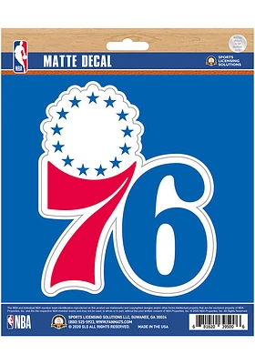 Sports Licensing Solutions Philadelphia 76ers Matte Auto Decal - Blue