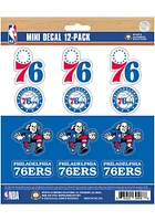 Sports Licensing Solutions Philadelphia 76ers 12 pk Mini Auto Decal - Blue