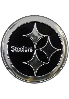 Sports Licensing Solutions Pittsburgh Steelers Molded Chrome Car Emblem - Yellow
