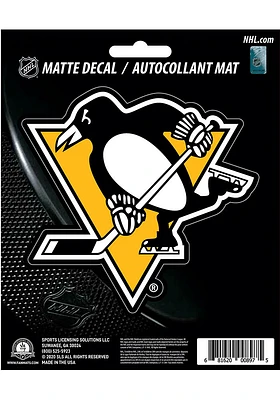 Sports Licensing Solutions Pittsburgh Penguins Matte Auto Decal - Gold