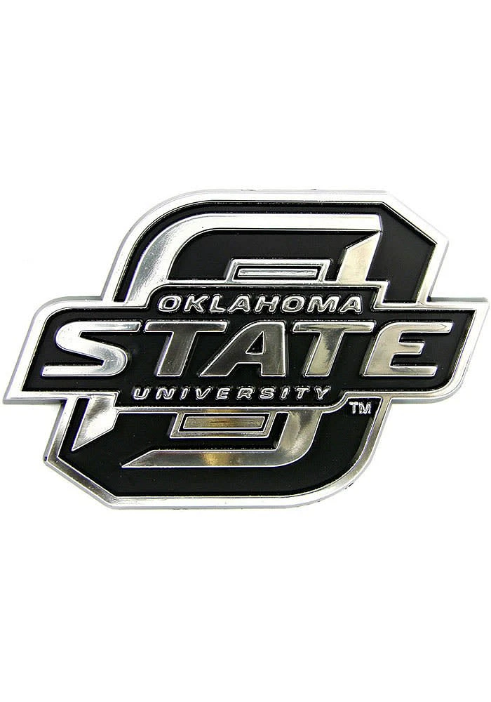 Sports Licensing Solutions Oklahoma State Cowboys Molded Chrome Design Car Emblem - Orange