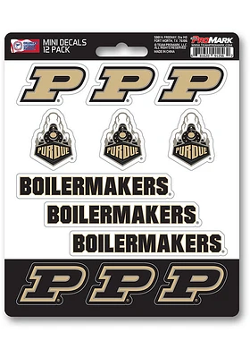 Sports Licensing Solutions Purdue Boilermakers 12 pk Mini Auto Decal - Gold