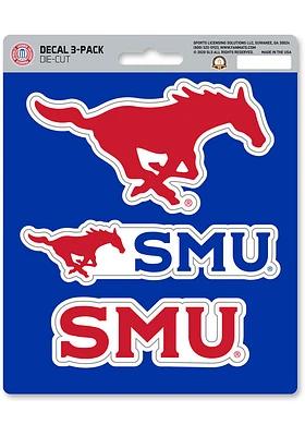 Sports Licensing Solutions SMU Mustangs 3 pk Auto Decal - Red