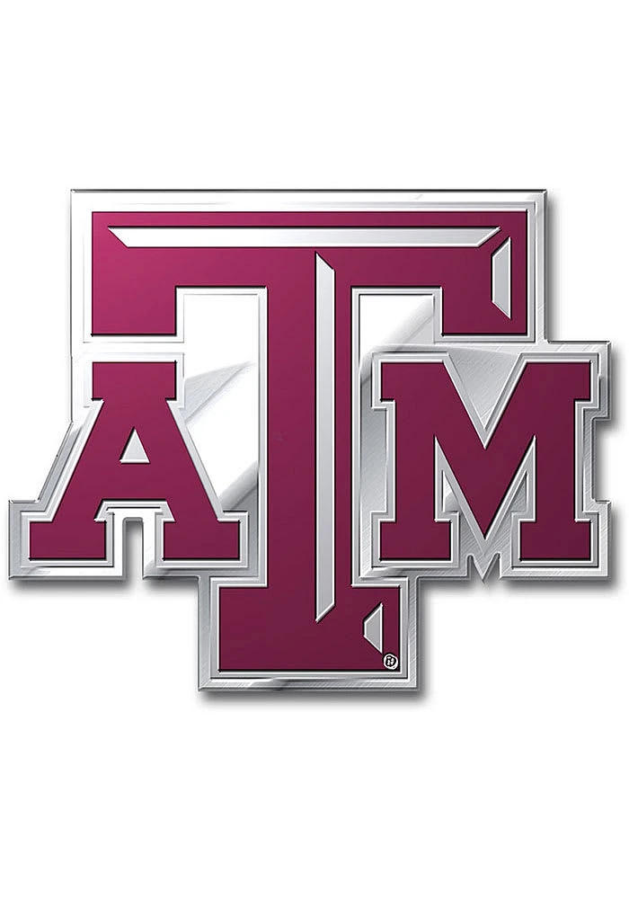 Sports Licensing Solutions Texas A&M Aggies Embossed Car Emblem - Maroon