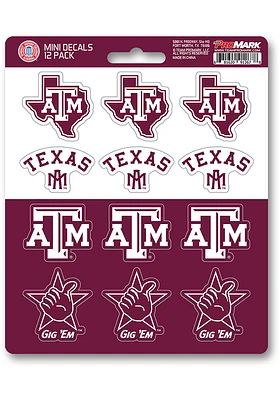 Sports Licensing Solutions Texas A&M Aggies 12 pk Mini Auto Decal - Maroon