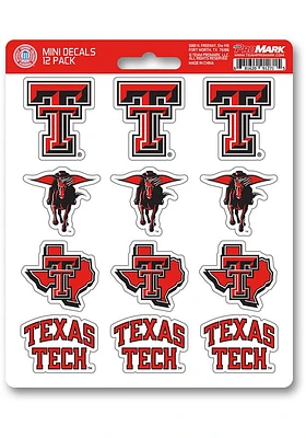Sports Licensing Solutions Texas Tech Red Raiders 12 pk Mini Auto Decal - Red