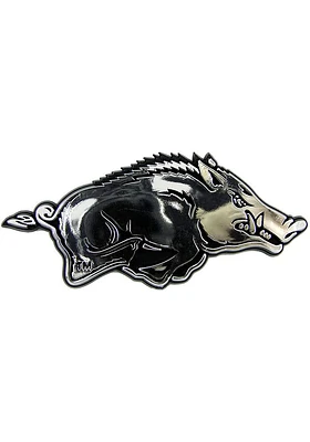 Sports Licensing Solutions Arkansas Razorbacks Molded Chrome Car Emblem - Red
