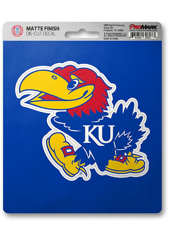 Sports Licensing Solutions Kansas Jayhawks Matte Auto Decal - Blue