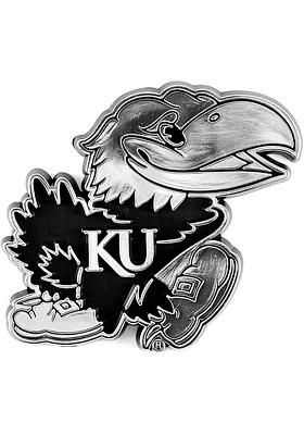 Sports Licensing Solutions Kansas Jayhawks Molded Chrome Car Emblem - Blue