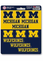 Sports Licensing Solutions Michigan Wolverines 12 pk Mini Auto Decal - Blue