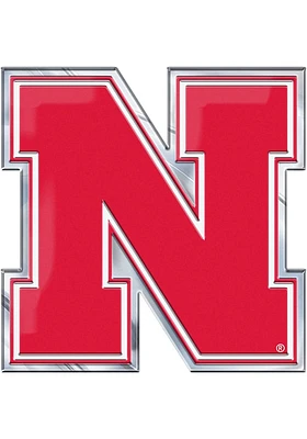 Sports Licensing Solutions Nebraska Cornhuskers Embossed Car Emblem - Red