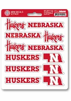 Sports Licensing Solutions Nebraska Cornhuskers 12 pk Mini Auto Decal - Red