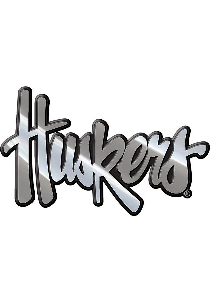 Sports Licensing Solutions Nebraska Cornhuskers Molded Chrome Car Emblem - Red