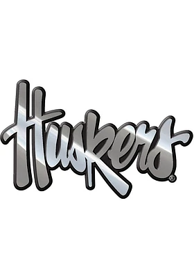 Sports Licensing Solutions Nebraska Cornhuskers Molded Chrome Car Emblem - Red