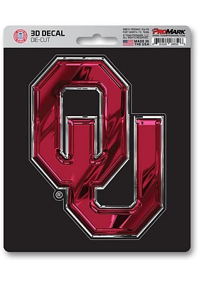 Sports Licensing Solutions Oklahoma Sooners 3D Auto Decal - Red