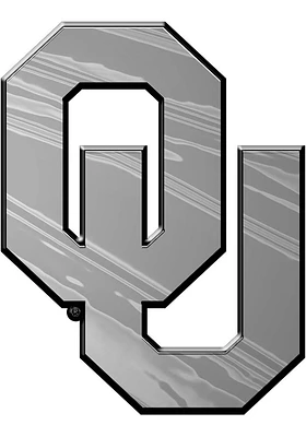 Sports Licensing Solutions Oklahoma Sooners Molded Chrome Design Car Emblem - Red