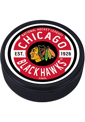 Chicago Blackhawks Gear Textured Hockey Puck