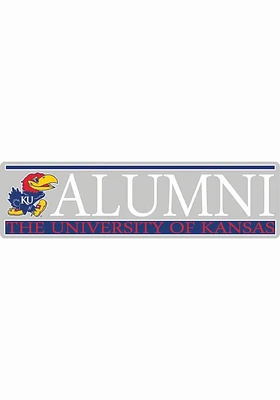 Kansas Jayhawks 3x10 Alumni Decal Auto Decal - Blue