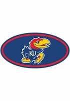 Kansas Jayhawks 4x7 Jayhawk Euro Auto Decal - Blue