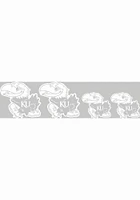 Kansas Jayhawks 3x10 White Descending Jayhawks Auto Decal - White