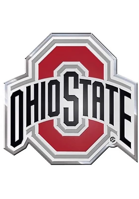 Sports Licensing Solutions Ohio State Buckeyes Aluminum Color Design Car Emblem - Red