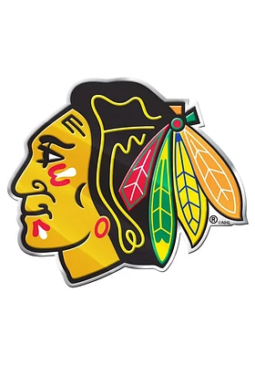 Sports Licensing Solutions Chicago Blackhawks Color Car Emblem - Black